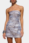Runaway The Label Ibiza Mini Dress in Steel Viper