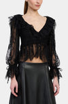 En Saison Peregrine Lace Peplum Top