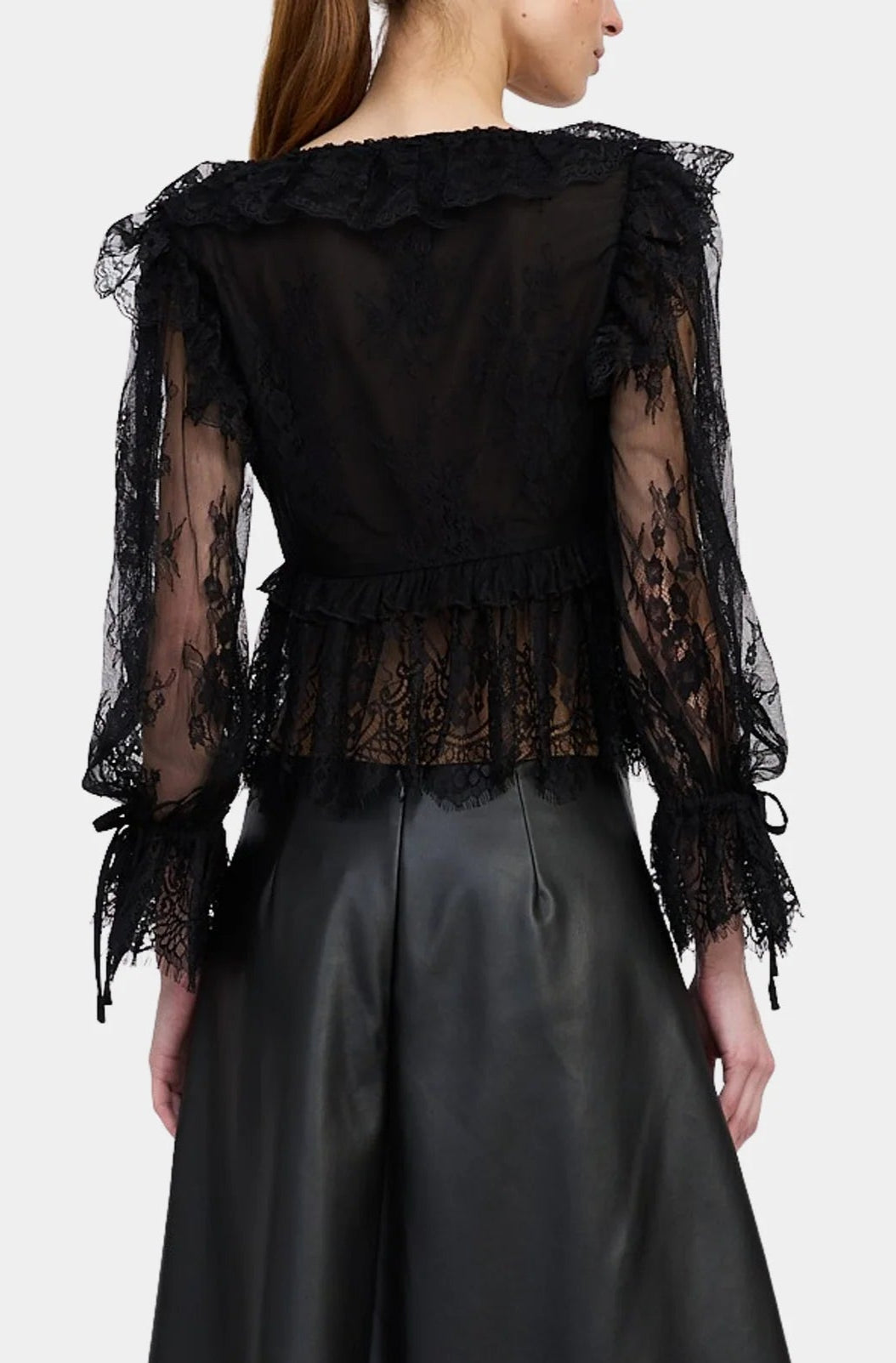 En Saison Peregrine Lace Peplum Top
