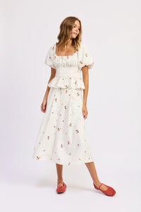 En Saison Strawberry Kiss Peplum Top