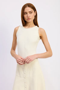 En Saison Roza Knit Bodysuit in Ecru