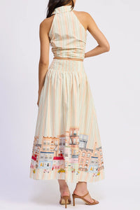 En Saison Athena Halter Top & Maxi Skirt Set