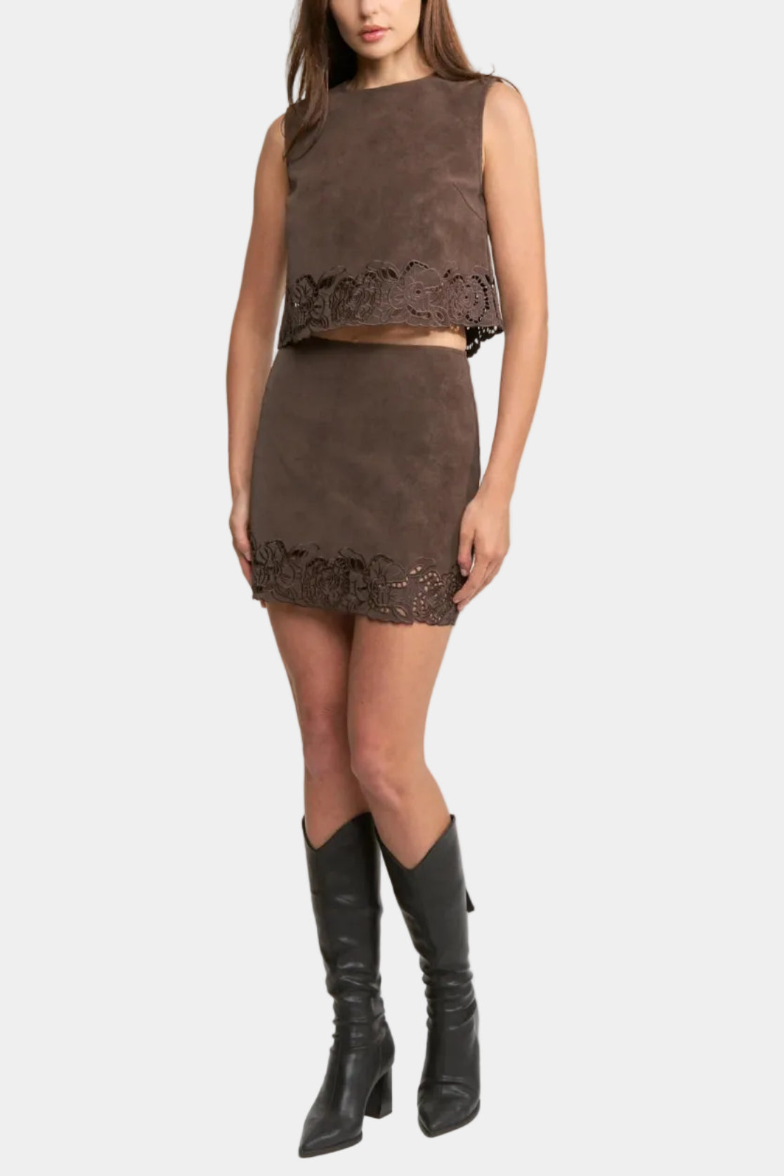 En Saison Pauline Crop Top & Mini Skirt Set