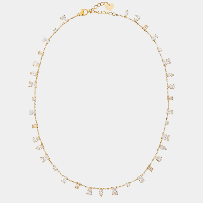 BRACHA Hudson Multi Shape Tennis Necklace in Crystal