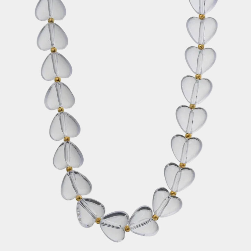 BRACHA Emberly Beaded Necklace in Clear