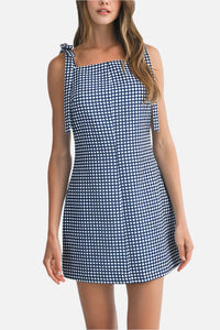 Edie Gingham Sleeveless Mini Dress