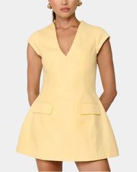 Line + Dot Eleodra Mini Dress in Yellow