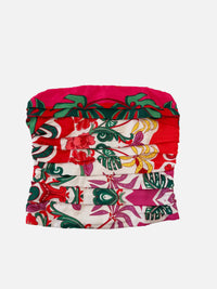 CIEBON Strapless Printed Bustier Top