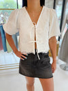 Emily Embroidered Puff Sleeve Top