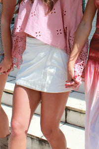 Dress To Pockets Seam Detail Wrap Twill Mini Skirt