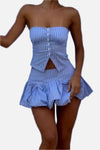 Hallie Striped Top & Mini Skirt Set