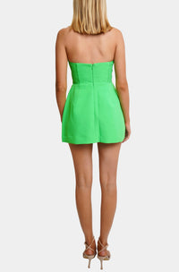 Amanda Uprichard Archer Skort Romper in Grass Ivory