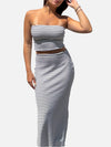 Z Supply Caffari Stripe Tube Top & Ainslie Midi Skirt Set