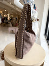 REMI/REID Pascal Studded Shoulder Bag in Dark Taupe