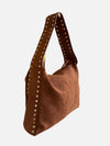 REMI/REID Pascal Studded Shoulder Bag in Rust