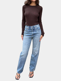 Pistola Cassie Super High Rise Straight Jeans in Serpentine Vintage