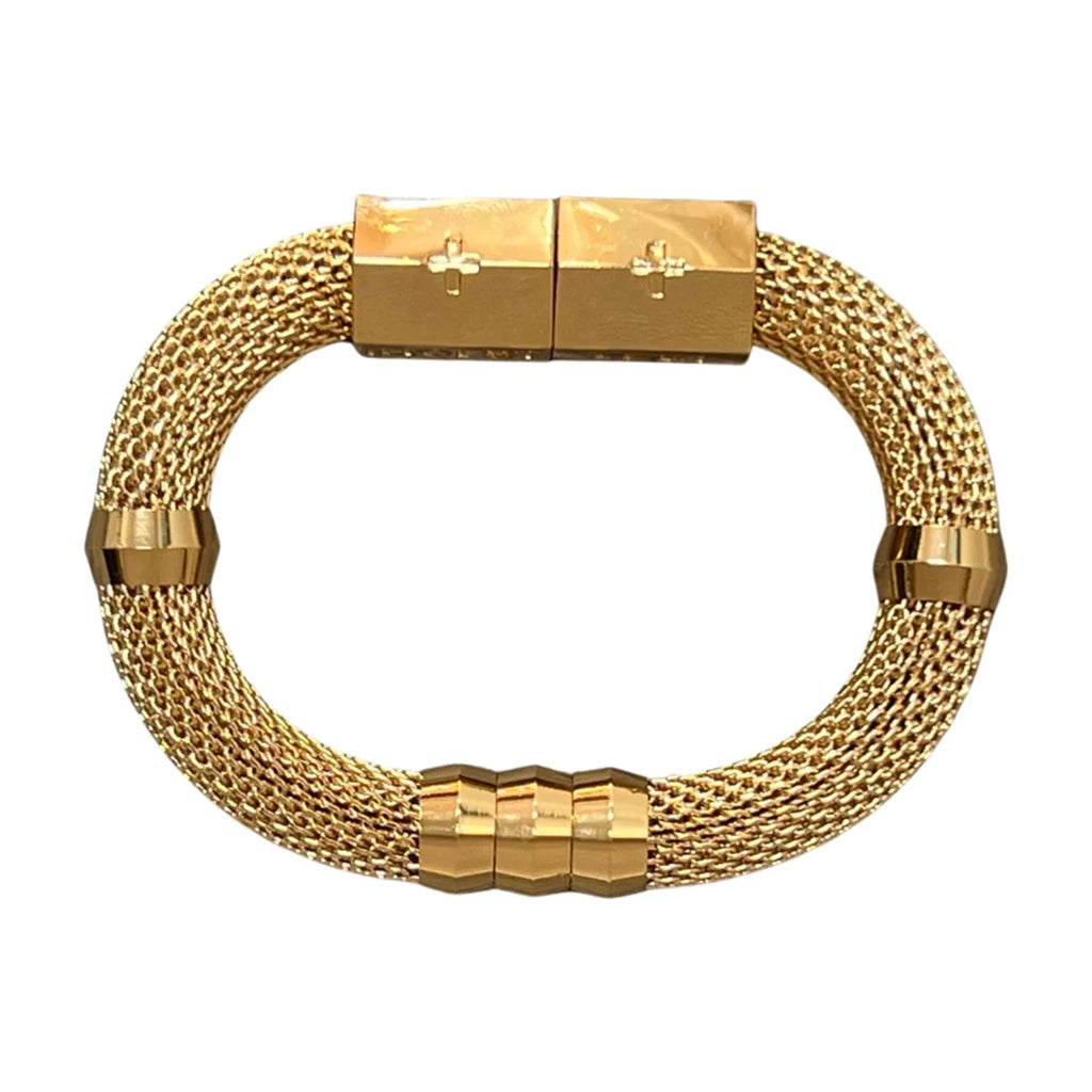 Holst & Lee Mesh Classic Gold Everything Bracelet