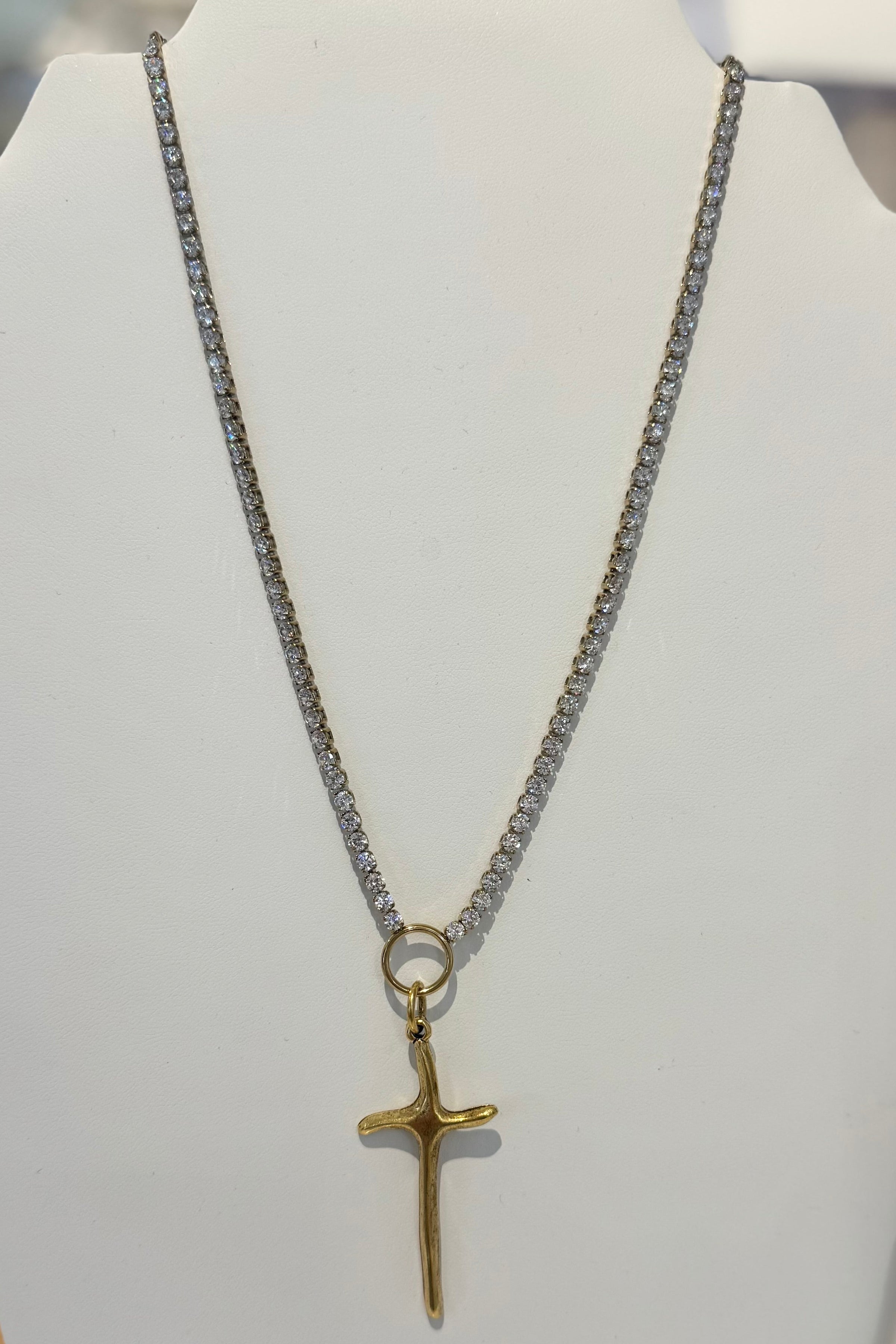BRACHA Passion Cross Tennis Necklace
