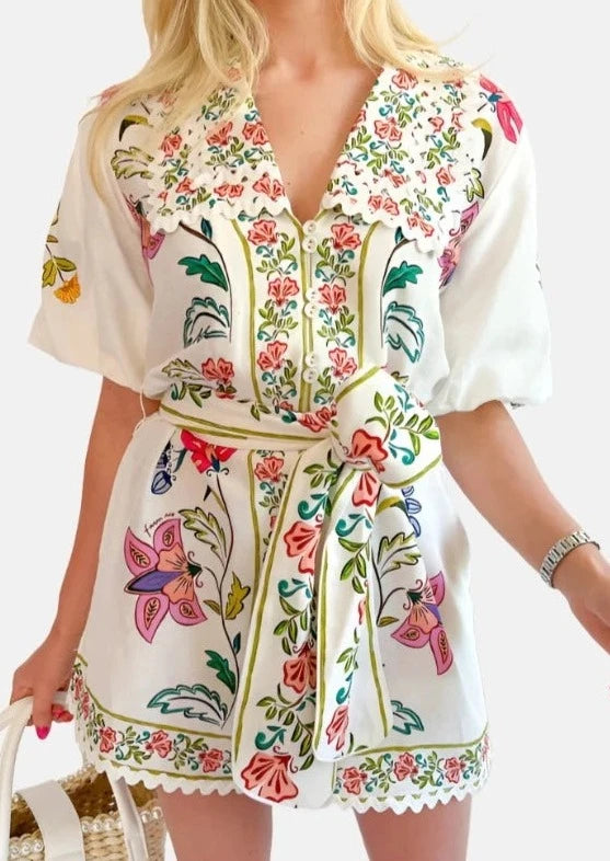 FARM Rio Floral Insects Romper