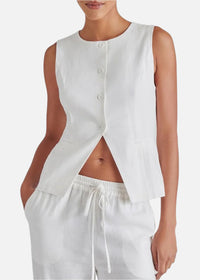 Steve Madden Wesley Linen Vest Top