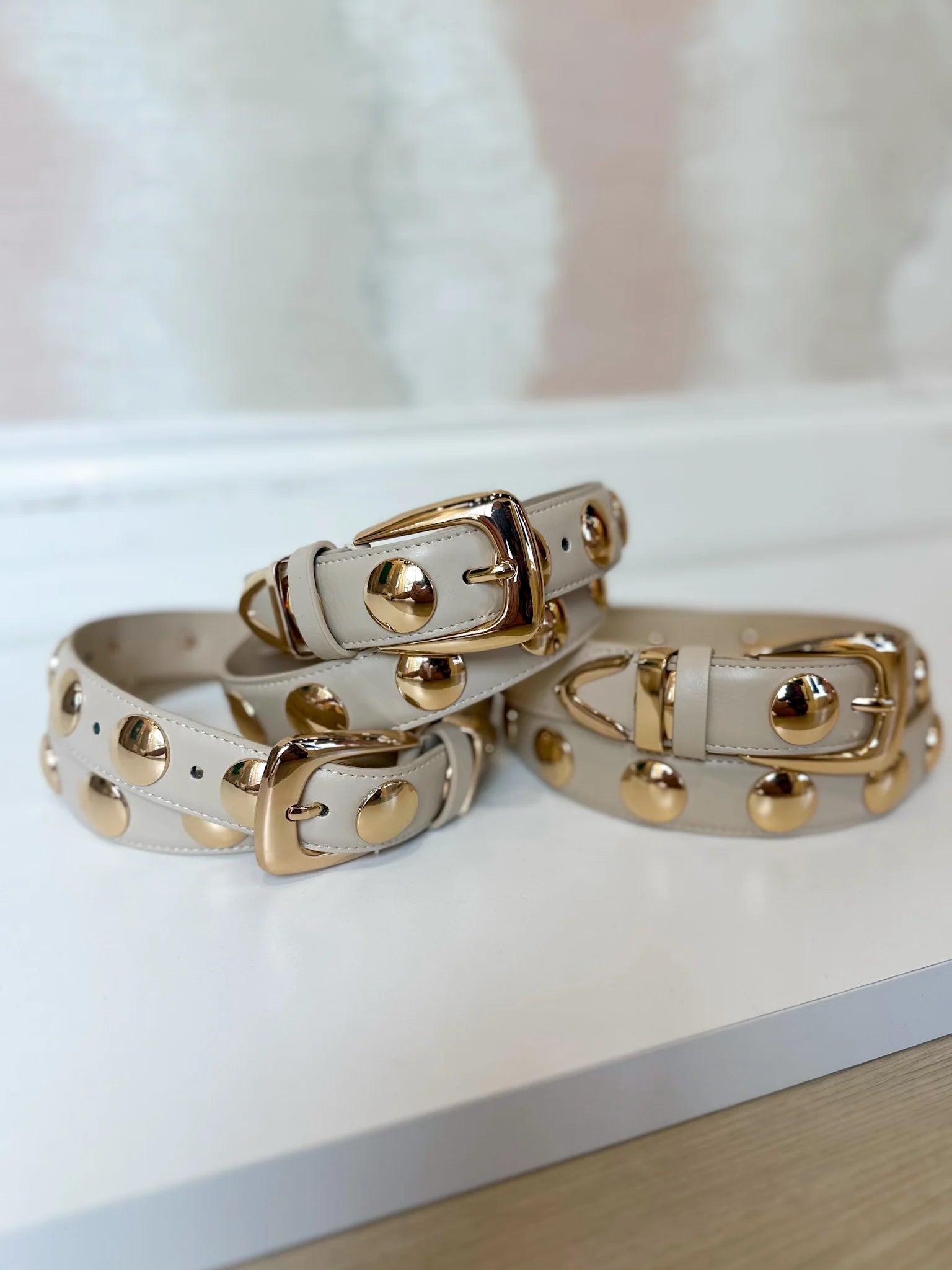 Billini Bailey Belt in Bone Gold