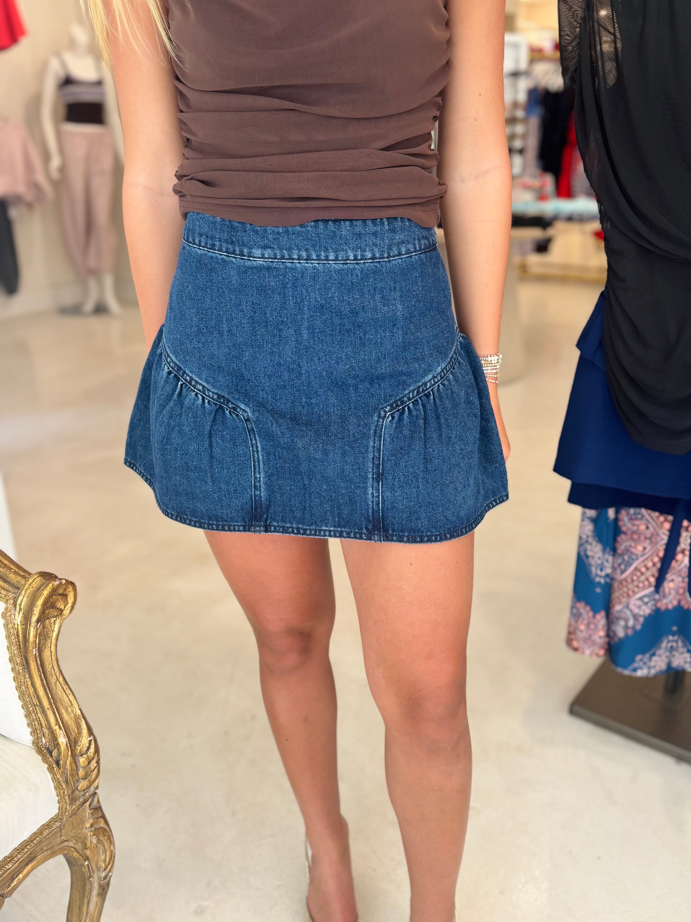 MINKPINK Tate Denim Skirt