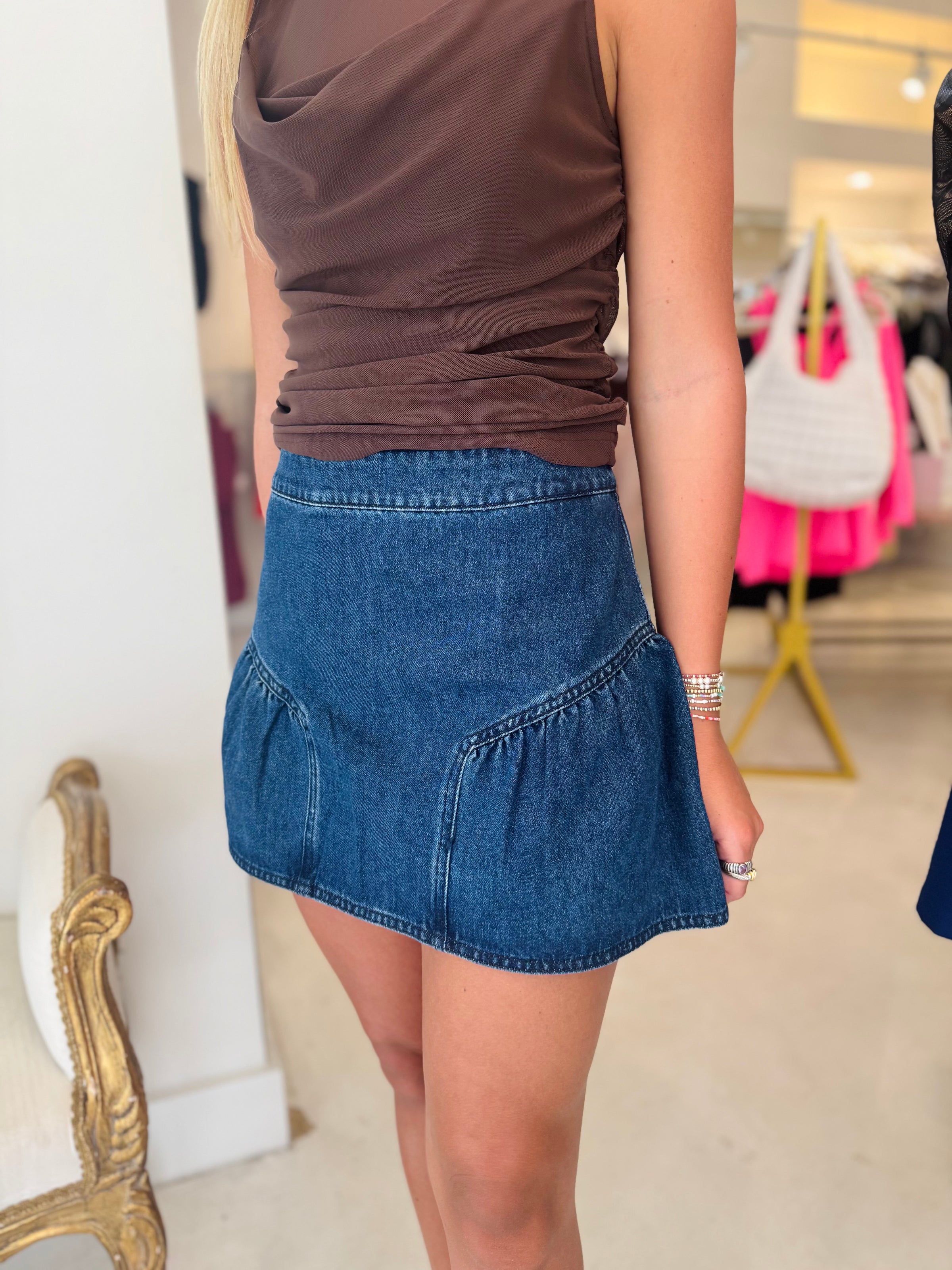 MINKPINK Tate Denim Skirt