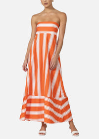 LUSANA Timothy Poplin Maxi Dress