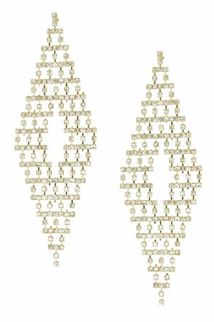 Marlyn Schiff Knitted Diamond Crystal Drop Earring