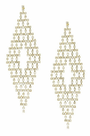Marlyn Schiff Knitted Diamond Crystal Drop Earring