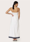 LUSANA Etta Embroidered Maxi Poplin Dress