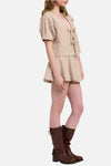 Jacquie The Label Josie Bow Top & Mini Skirt Set