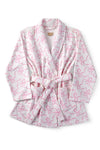 Love Shack Fancy Indie Cotton Bath Robe in Pink Bonnet
