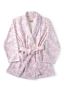 Love Shack Fancy Indie Cotton Bath Robe in Pink Bonnet