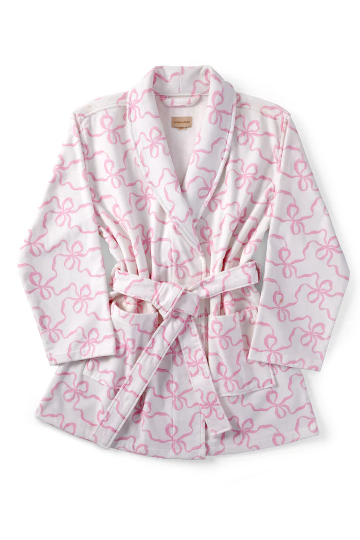 Love Shack Fancy Indie Cotton Bath Robe in Pink Bonnet