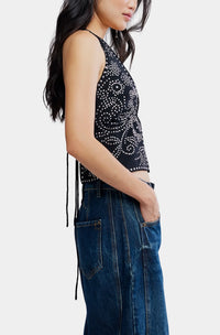 Free People Kenzie Studded Halter Top