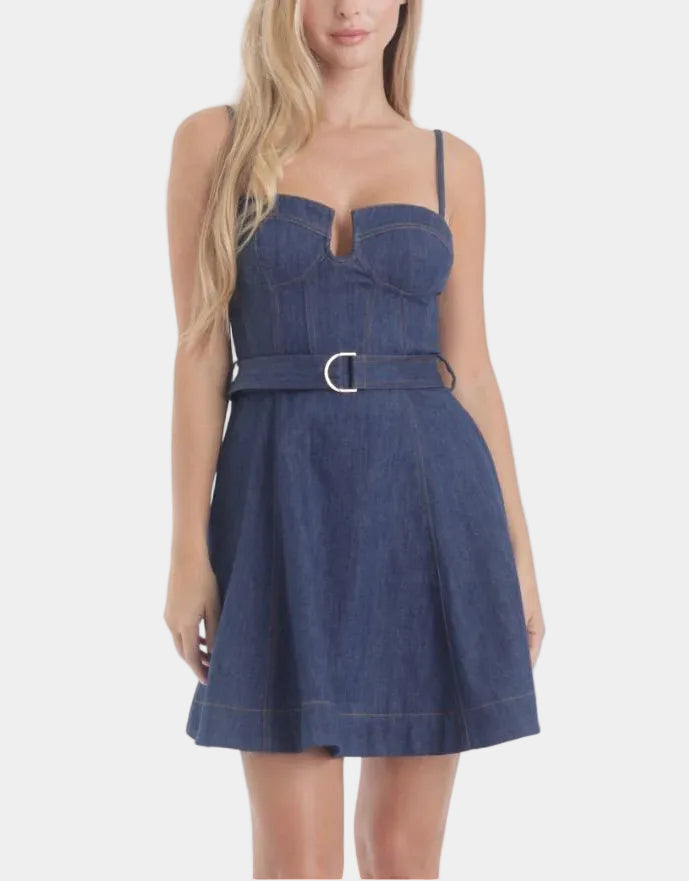 Karina Grimaldi Lola Denim Mini Dress