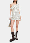 LIONESS Sweetheart Polka Dot Mini Dress