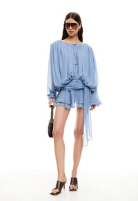 LIONESS Elements Mini Dress in Slate Blue