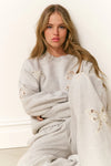 Love Shack Fancy Linetta Lace Bow Pullover