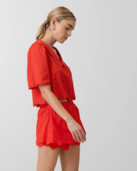 Line & Dot Rou Shirt and Skort Set