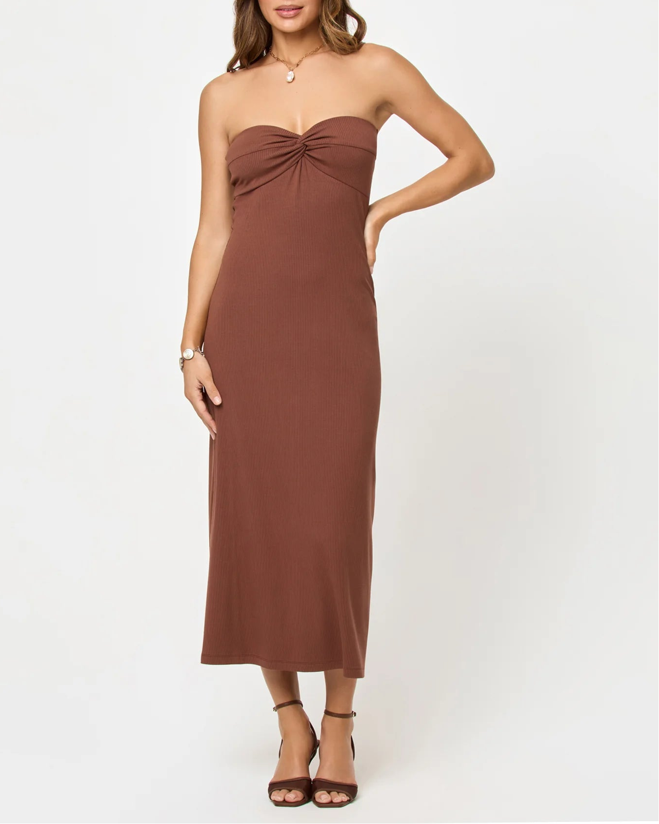L*Space Lisette Midi Dress In Cafe