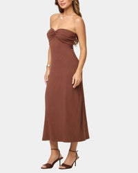 LSPACE Lisette Midi Dress in Cafe