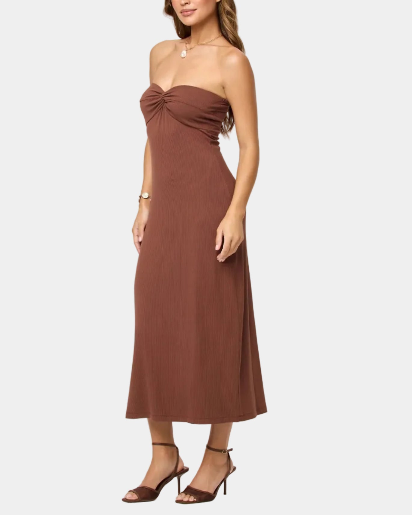 LSPACE Lisette Midi Dress in Cafe