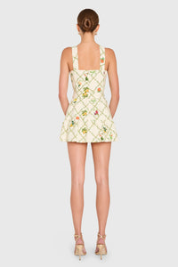 Amanda Uprichard Lena Romper in Trellis Print