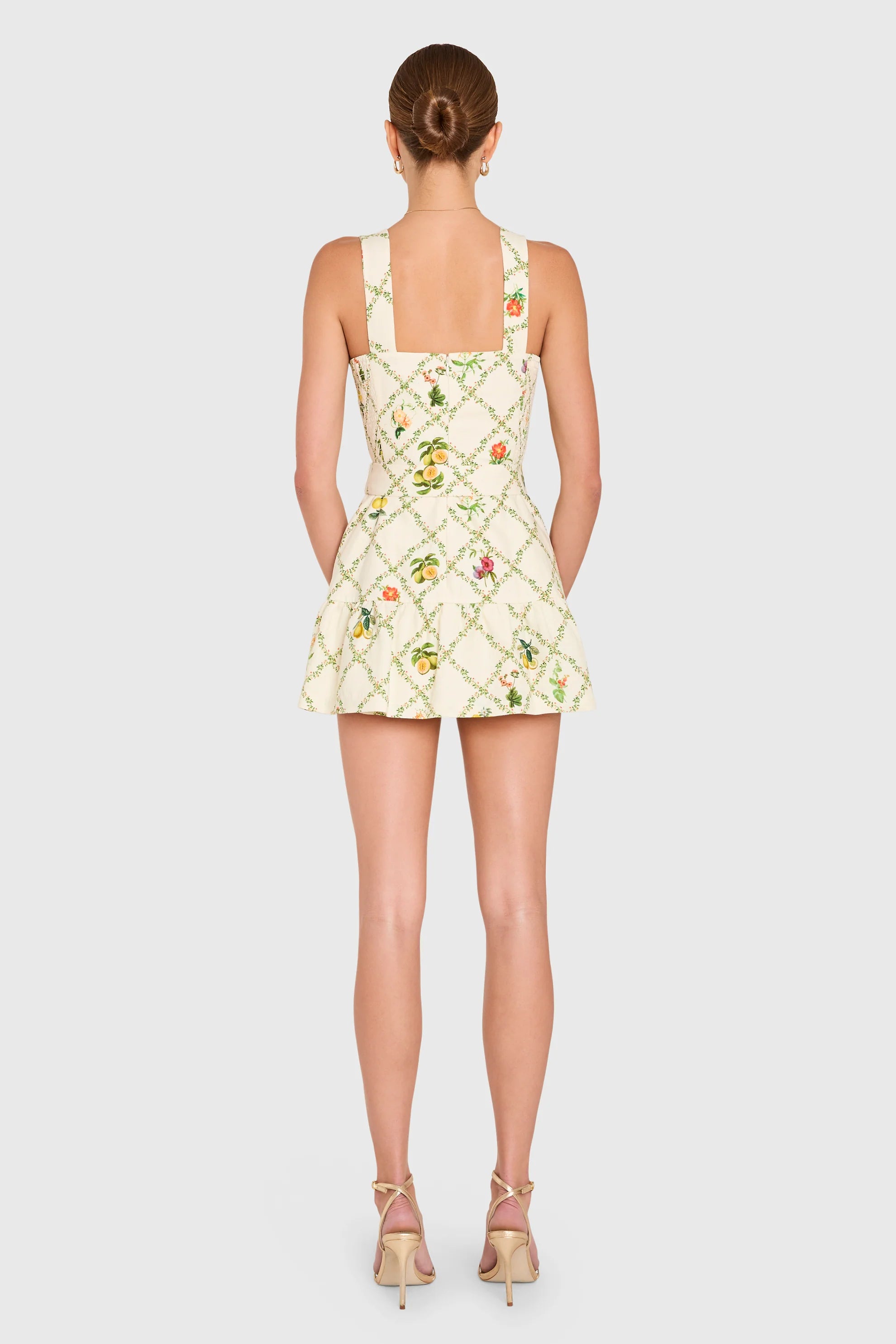 Amanda Uprichard Lena Romper in Trellis Print