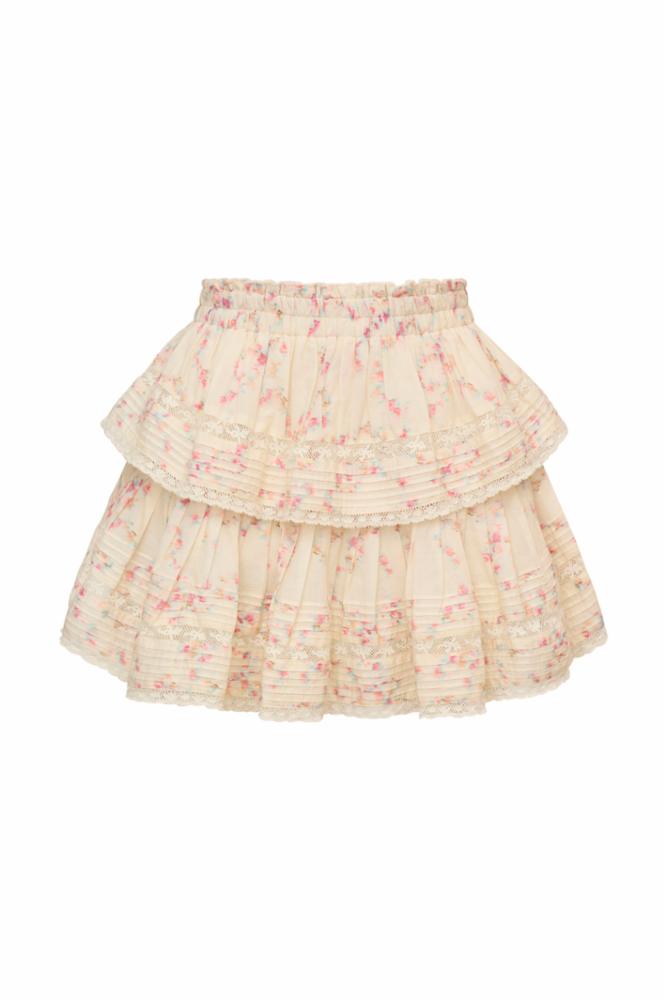 Love Shack Fancy Ruffle Mini Skirt in Magnolia