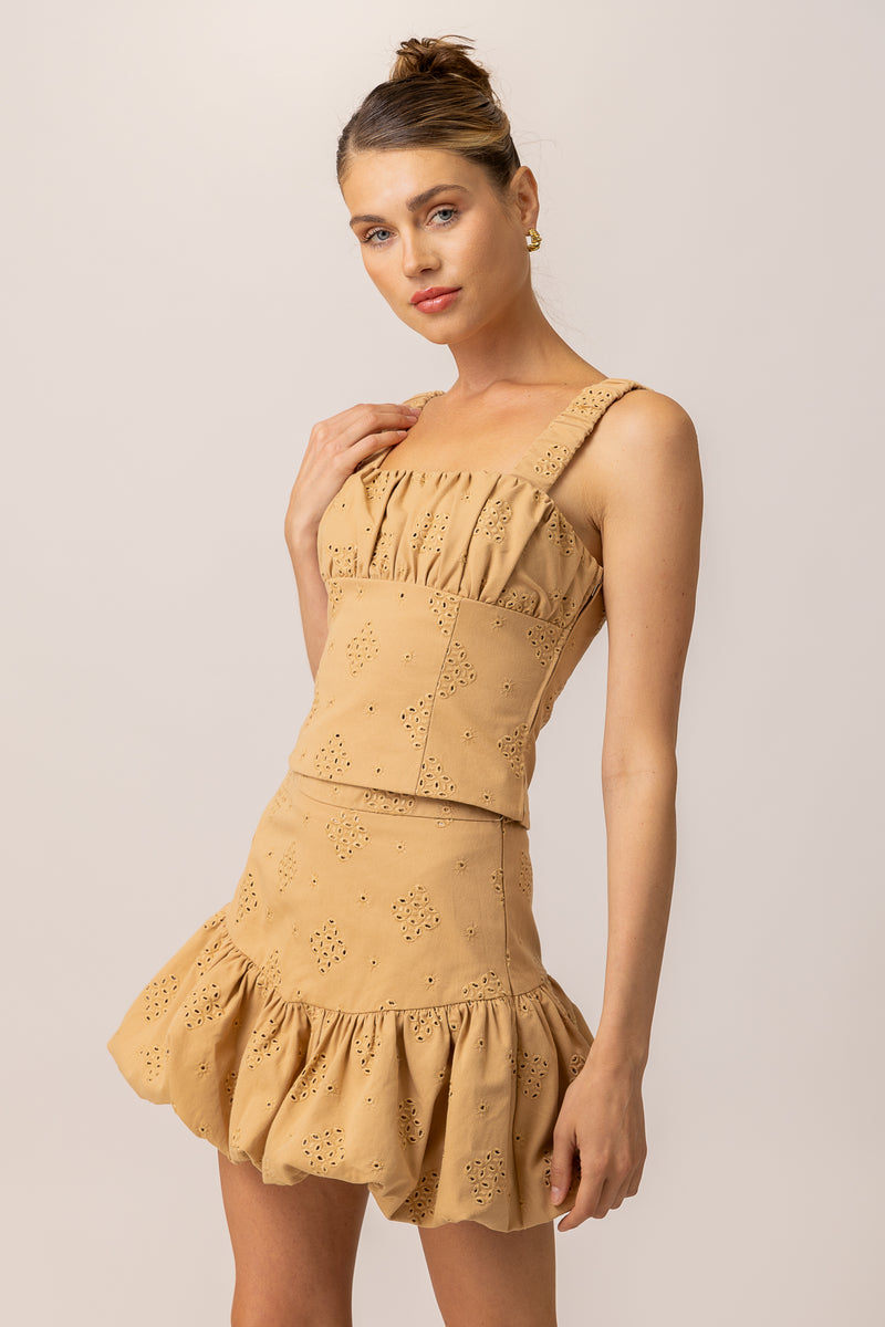 Line & Dot Brin Skirt Set