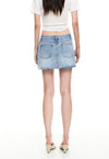 LIONESS Moss Mini Denim Skirt