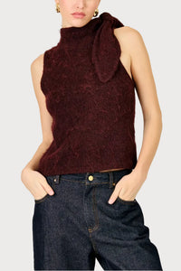 Line & Dot Belden Scarf Collared Knit Top